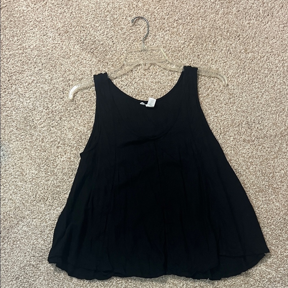 1503. EUC - Boutique Chic Black Sleeveless Boho Tank Top